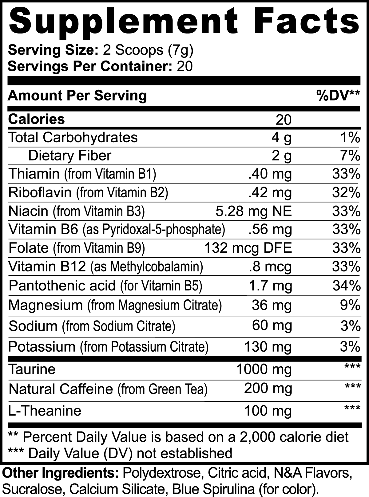 Polvo Energético (Sabor a Algodón de Azúcar)
